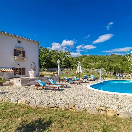 Rustic House Harmonie With Private Pool And Large Garden - Kapovci, Island Krk *