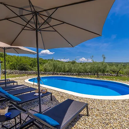 Rustic House Harmonie With Private Pool And Large Garden - Kapovci, Island Krk Brusici