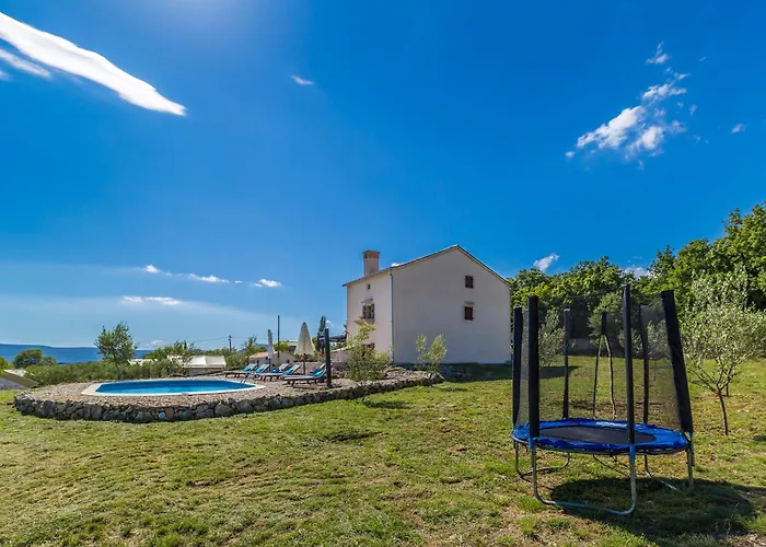 Rustic Holiday House Harmonie With Private Pool And Large Garden - Kapovci, Island Krk Holiday home