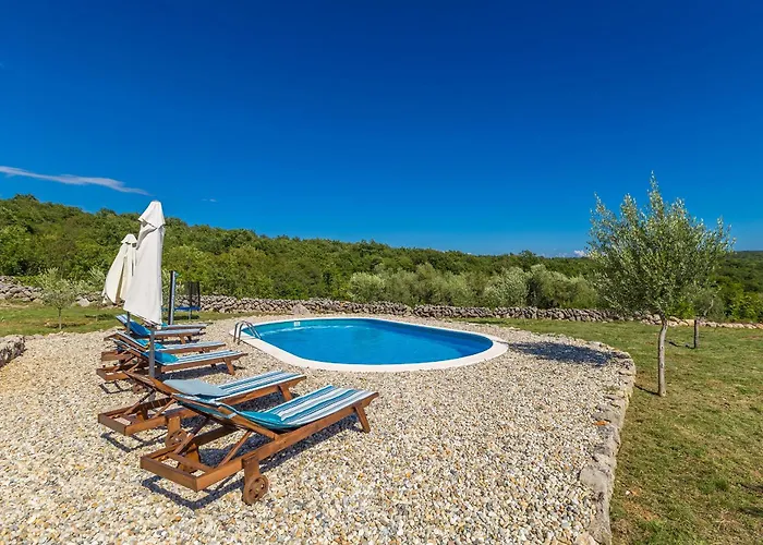 Rustic Holiday House Harmonie With Private Pool And Large Garden - Kapovci, Island Krk Holiday home Brusici