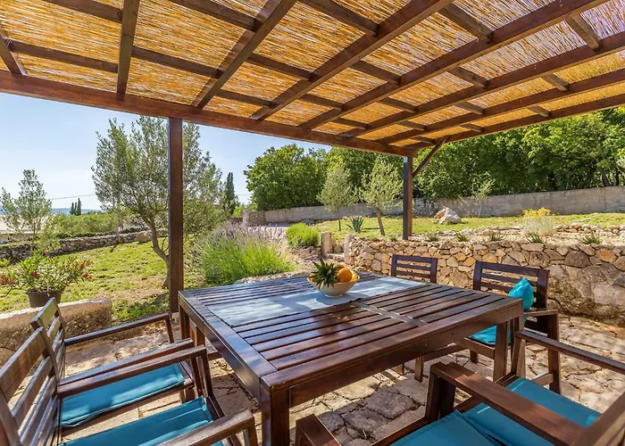 Rustic Holiday House Harmonie With Private Pool And Large Garden - Kapovci, Island Krk Holiday home Brusici