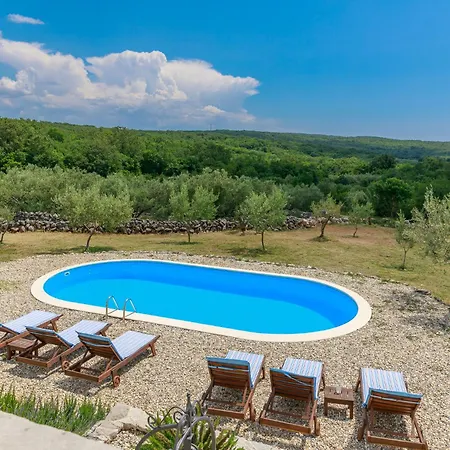 Rustic House Harmonie With Private Pool And Large Garden - Kapovci, Island Krk *
